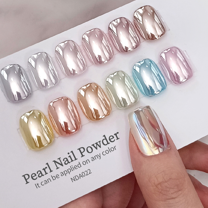 Nail Glitter Chrome - NICOLE DIARY Moonlight Зеркальная пудра для