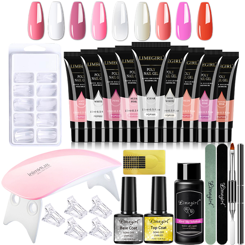 Polygel Nail Kit - 15 мл набор гелей для быстрого