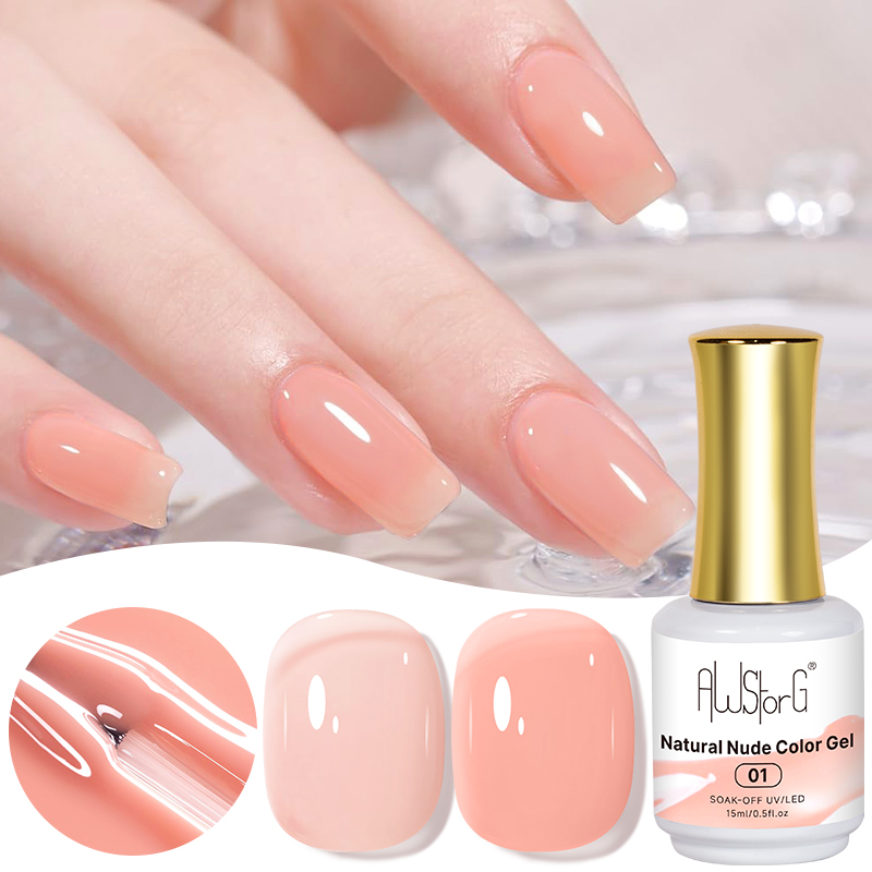 Nail Art Natural Pink - AWStorG 15 мл натуральный телесный розовый