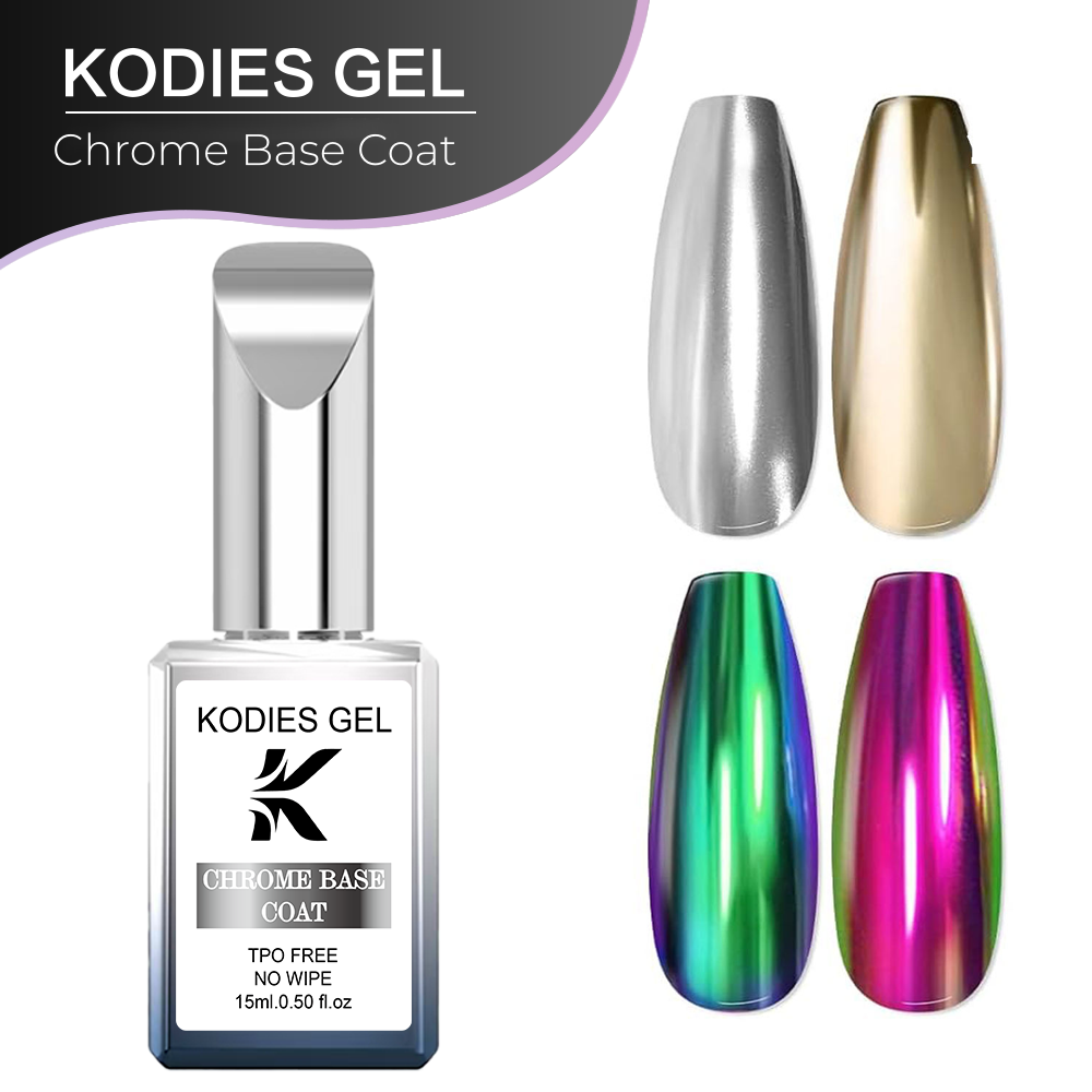 Nail Art Chrome - KODIES GEL Прозрачное хромированное базовое покрытие