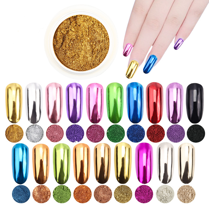 Nail Glitter Chrome - 1 шт. 19 цветов лак для