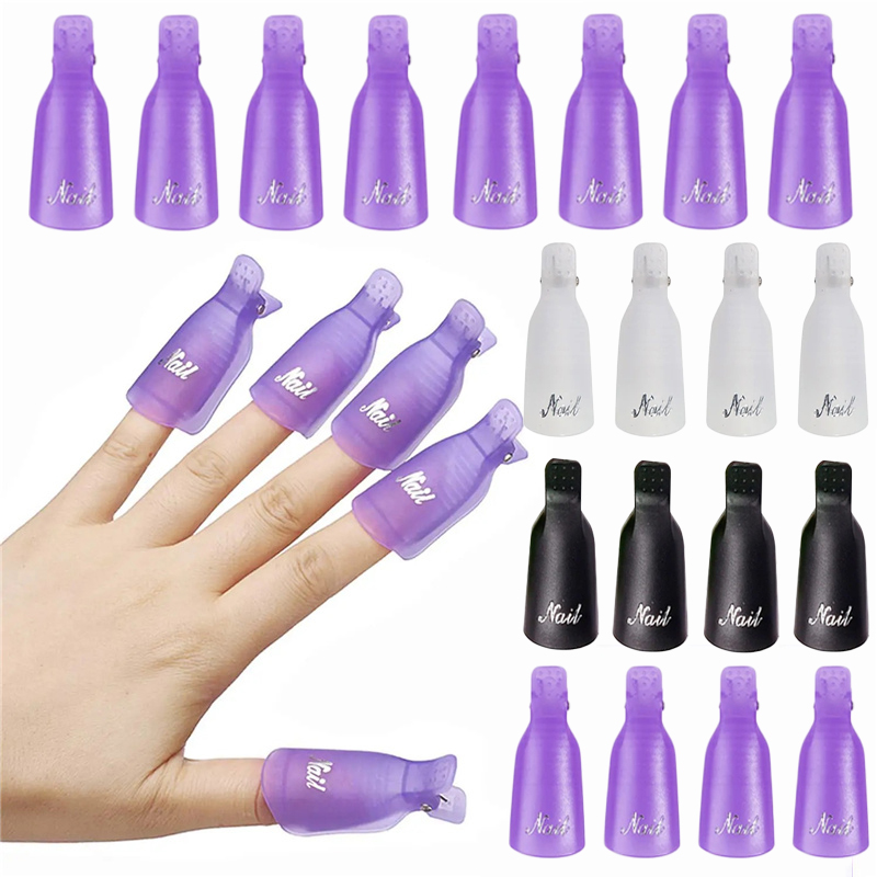 Nail Art Gel Polish - 10 шт. пластиковых акриловых зажимов для