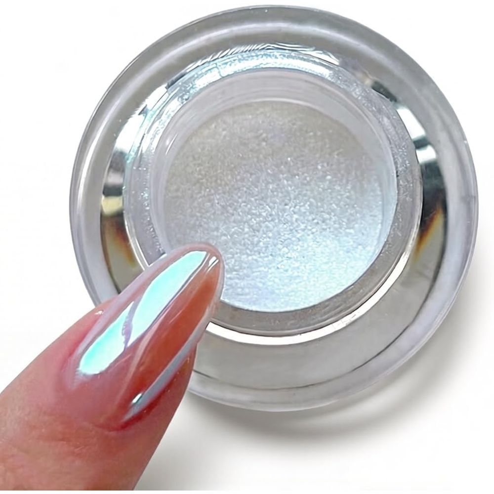 Nail Glitter Chrome - Хромированная пудра для ногтей, глянцевая хромированная