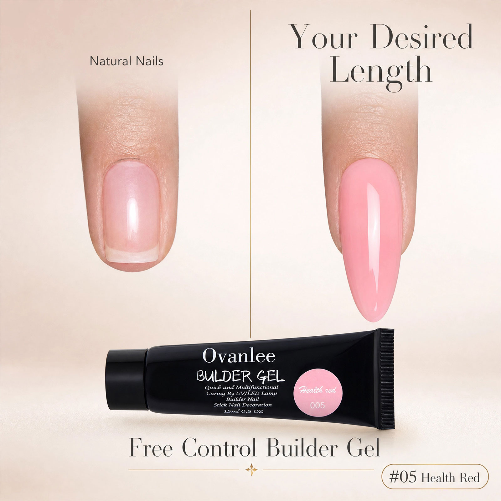 Polygel Nail Kit - Набор полигеля для ногтей Ovanlee, 12
