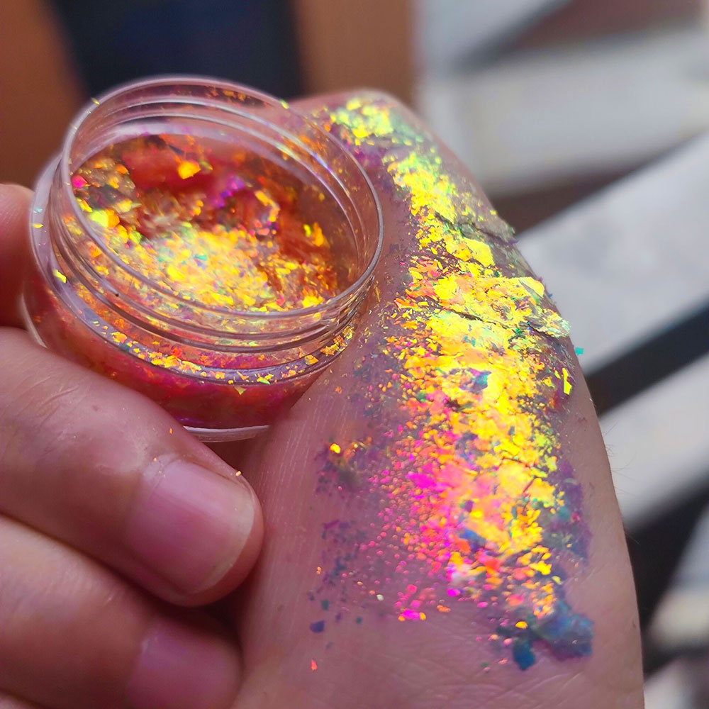 Блестящие хамелеоновые опаловы – обзор и цена Nail Glitter Chrome