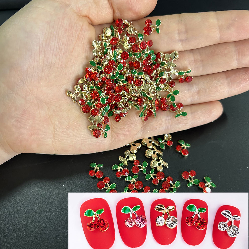 20 шт./упаковка, подвески для  – обзор и цена Nail Art Red Cherry