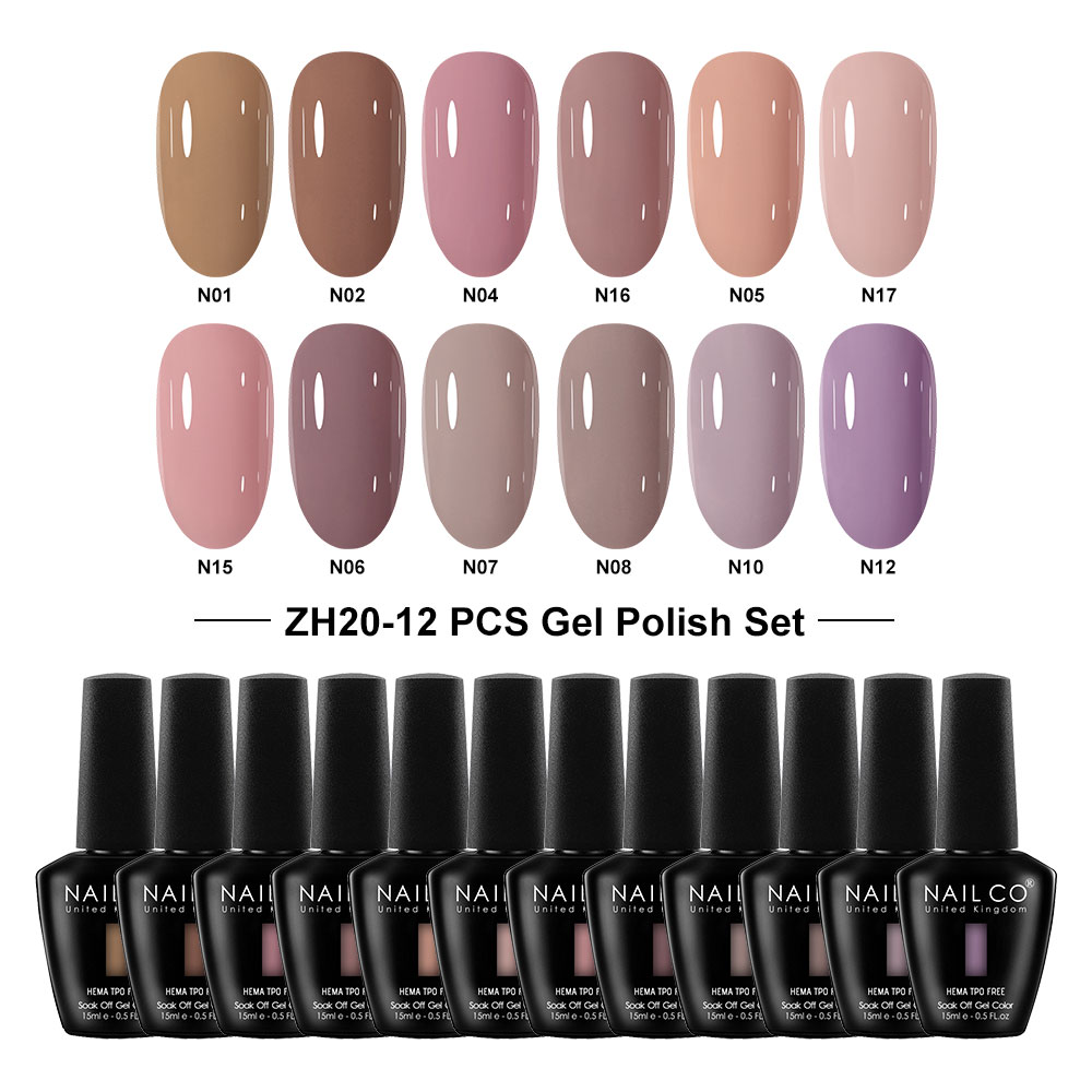 Гель-лак Nailco, 12 цветов, се – обзор и цена Nail Art Natural Pink