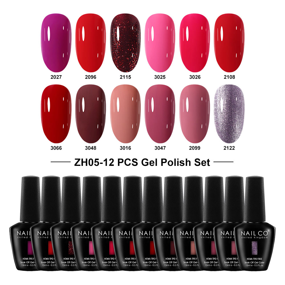Гель-лак Nailco, 12 цветов, се – обзор и цена Nail Art Natural Pink