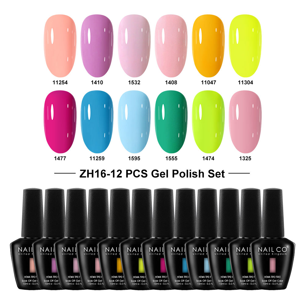 Гель-лак Nailco, 12 цветов, се – обзор и цена Nail Art Natural Pink
