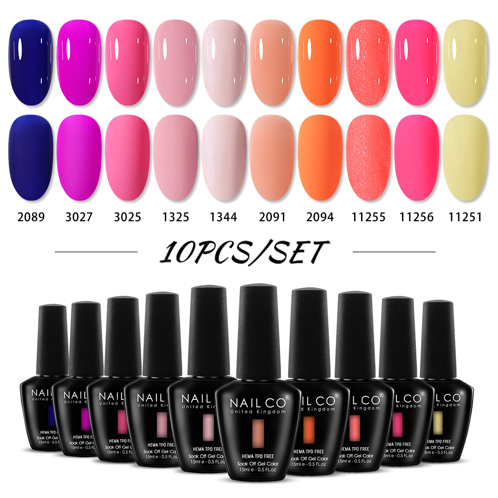 NAILCO 15 мл, 10 шт./набор, ге – обзор и цена Nail Art Natural Pink