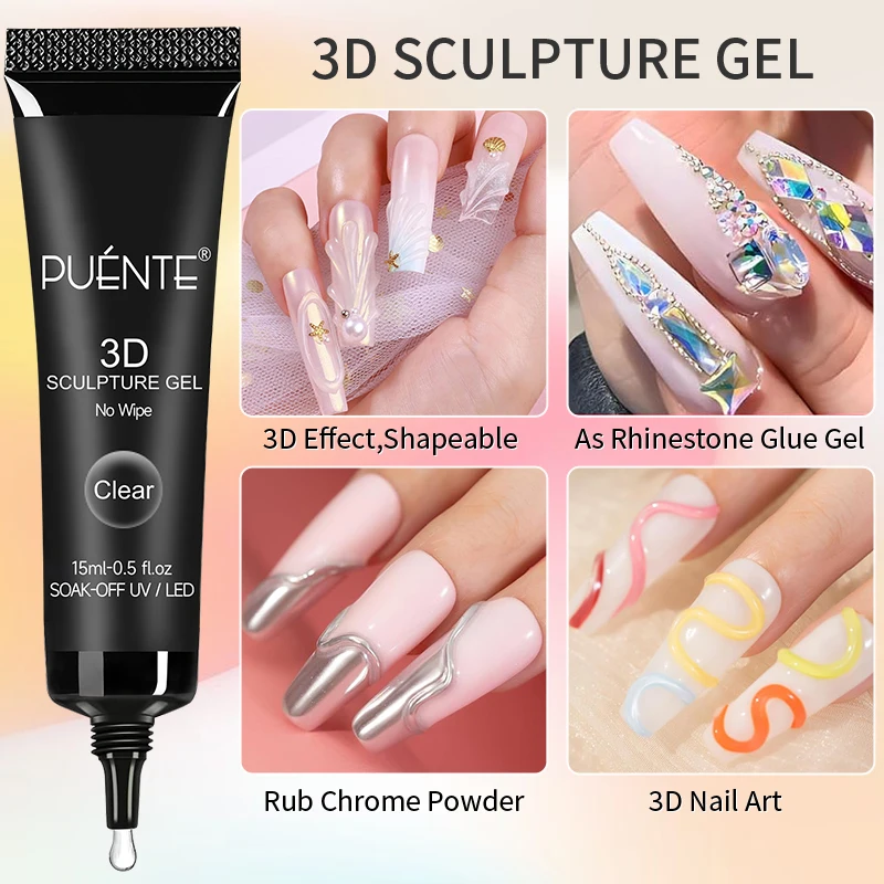 15 мл прозрачный 3D-гель-лак д – обзор и цена Nail Art Chrome