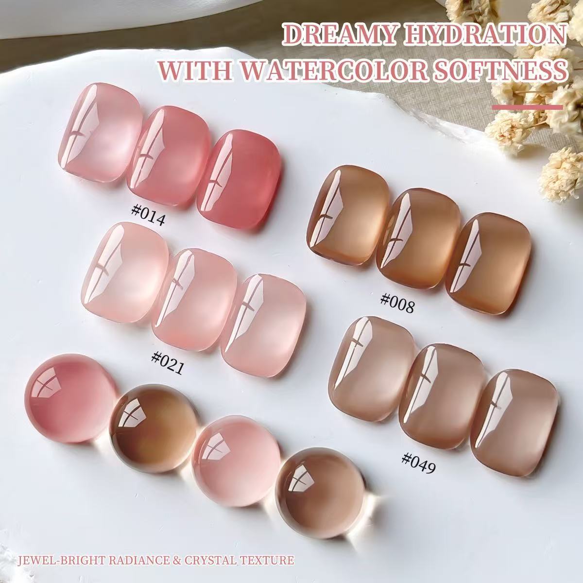 XEIJAYI 4 цвета Набор желейных – обзор и цена Nail Art Natural Pink
