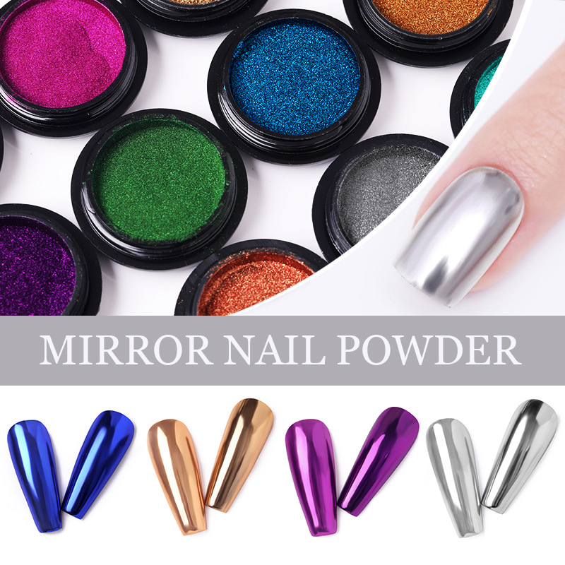 15-цветная пудра для ногтей, с – обзор и цена Nail Glitter Chrome