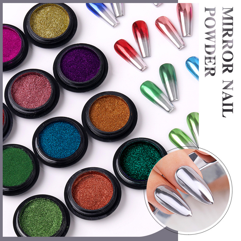 15-цветная пудра для ногтей, с – обзор и цена Nail Glitter Chrome