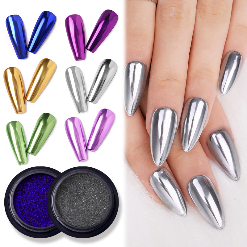 15-цветная пудра для ногтей, с – обзор и цена Nail Glitter Chrome