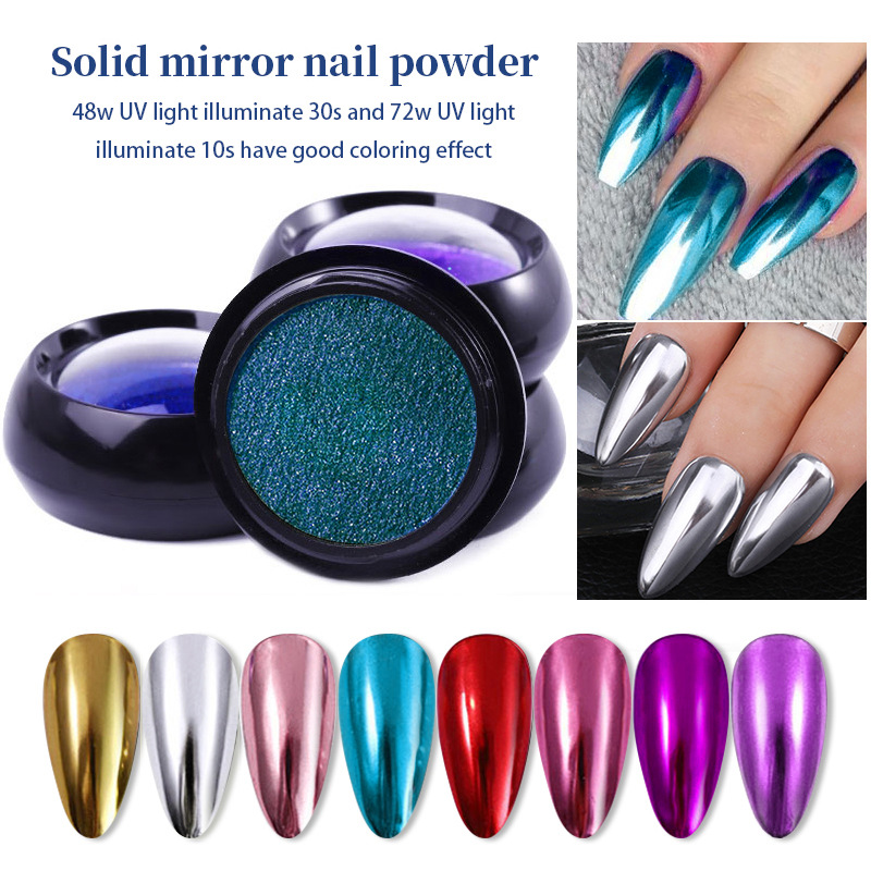 15-цветная пудра для ногтей, с – обзор и цена Nail Glitter Chrome