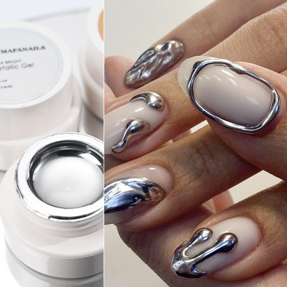 5 мл серебристо-золотой металл – обзор и цена Nail Glitter Chrome