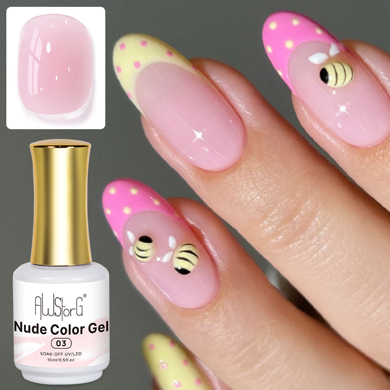 AWStorG 15 мл Прозрачный гель- – обзор и цена Nail Art Natural Pink