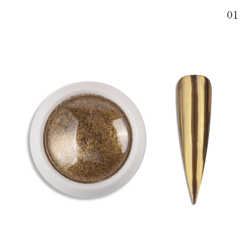 2 баночки золотой и серебряной – обзор и цена Nail Glitter Chrome
