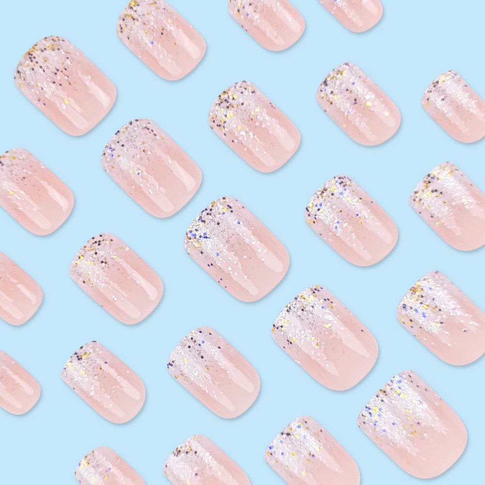 Короткие блестящие накладные н – обзор и цена Nail Art Natural Pink