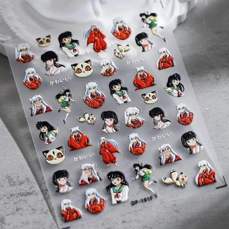 Инуяша рельефные наклейки для  – обзор и цена Nail Art One Piece