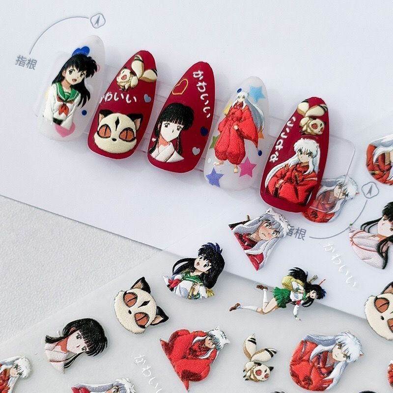Инуяша рельефные наклейки для  – обзор и цена Nail Art One Piece