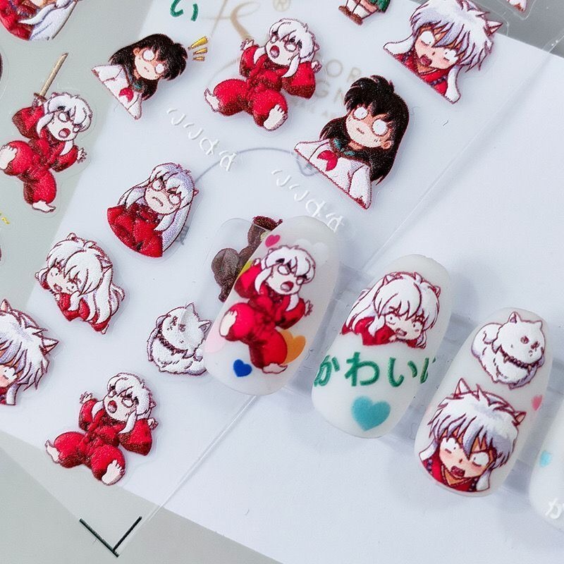 Инуяша рельефные наклейки для  – обзор и цена Nail Art One Piece