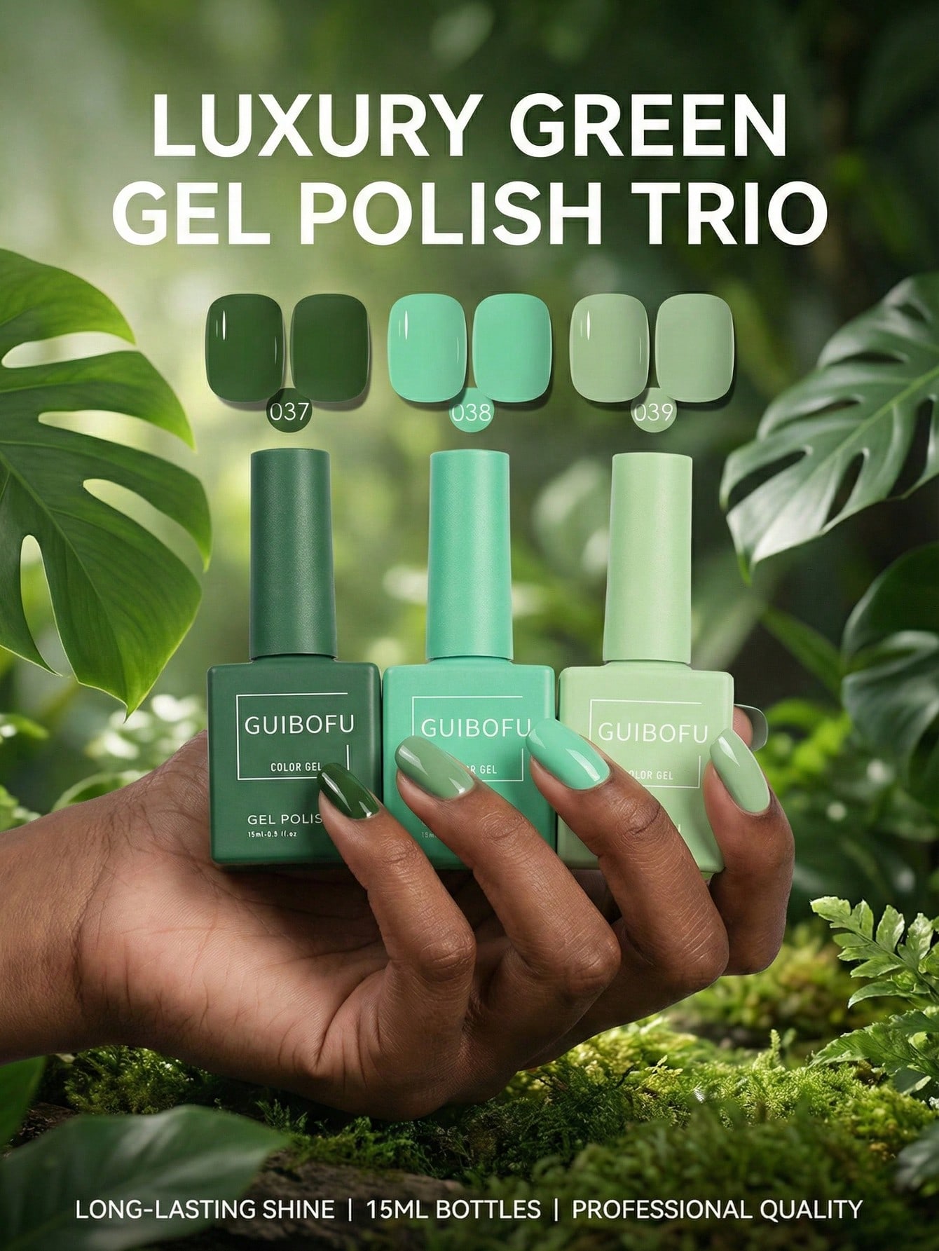 Набор из 3 штук, 15 мл, гель-л – обзор и цена Nail Art Emerald Green