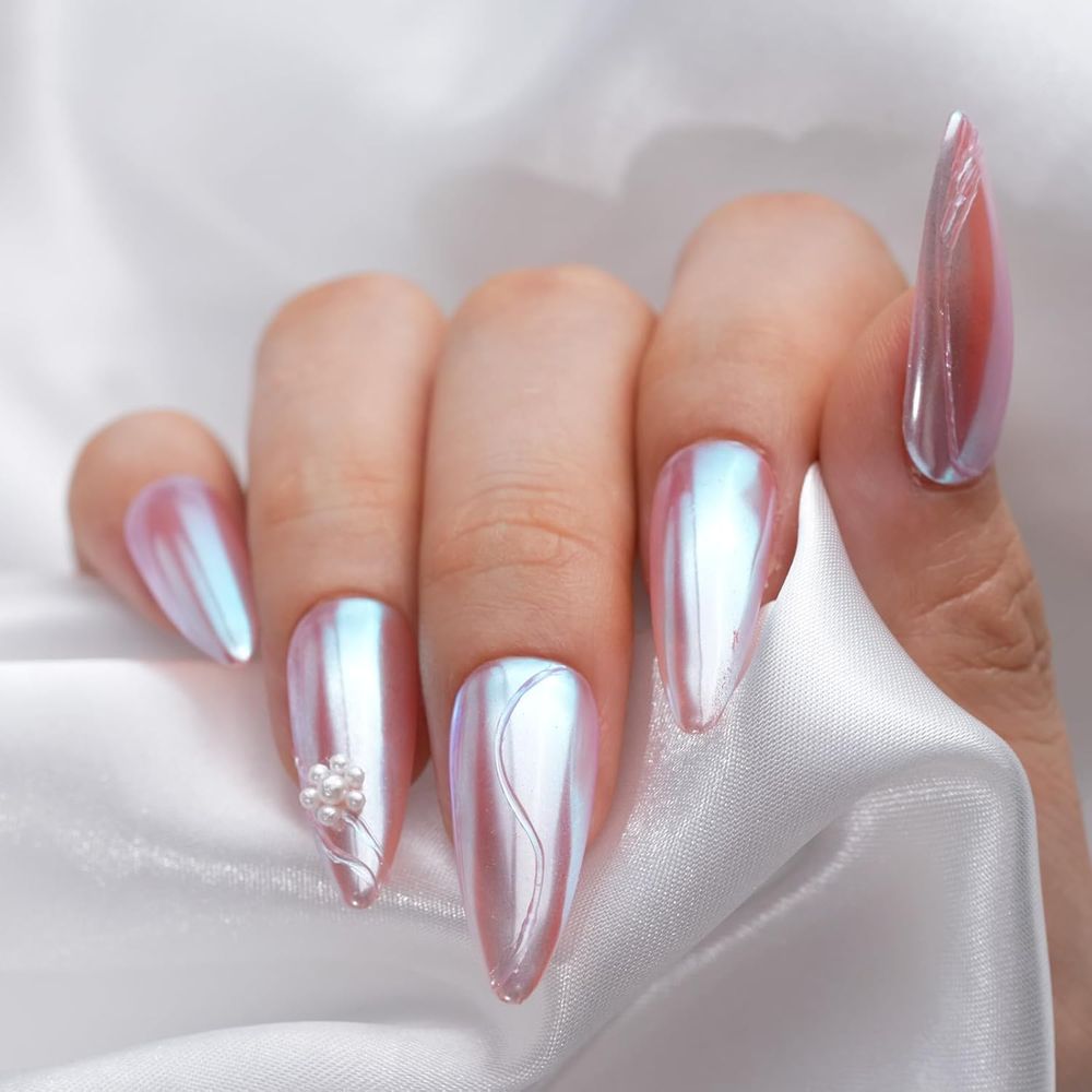 Хромированная пудра для ногтей – обзор и цена Nail Glitter Chrome