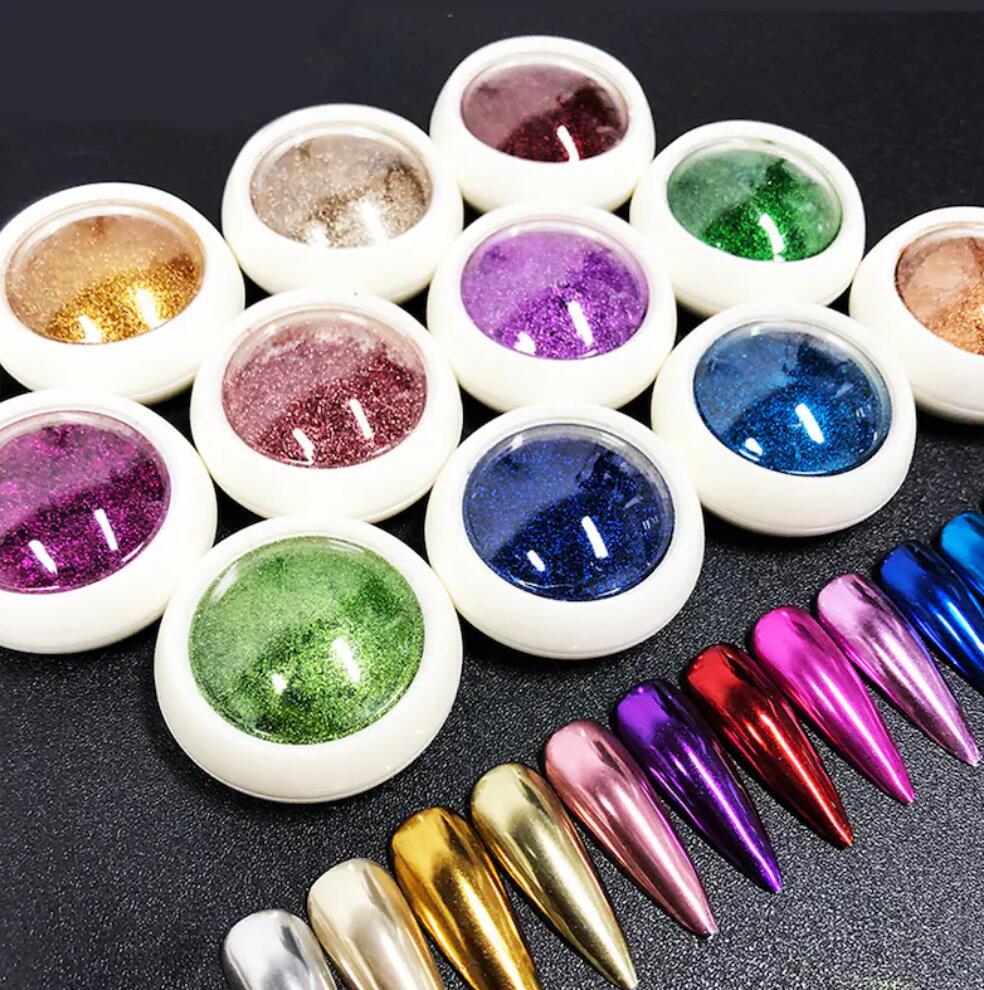 2 коробки/компл., красный, зел – обзор и цена Nail Glitter Chrome